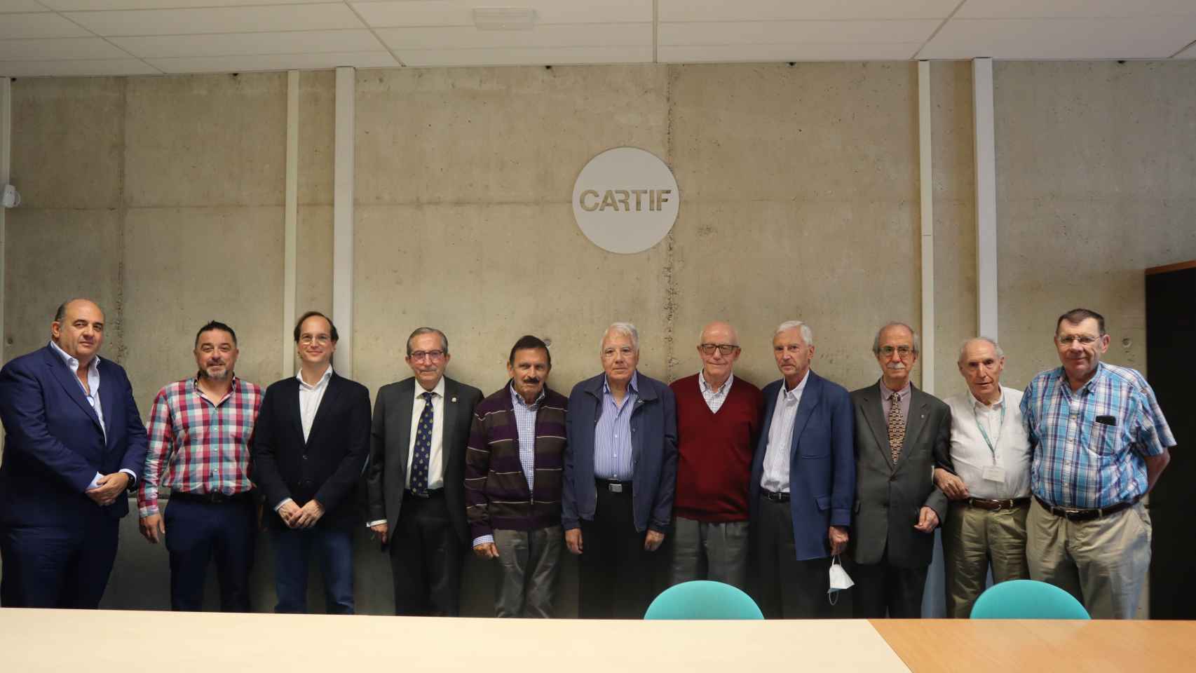 Los miembros de la Comisión de Transportes del Colegio de Ingenieros Industriales, durante su estancia en Valladolid