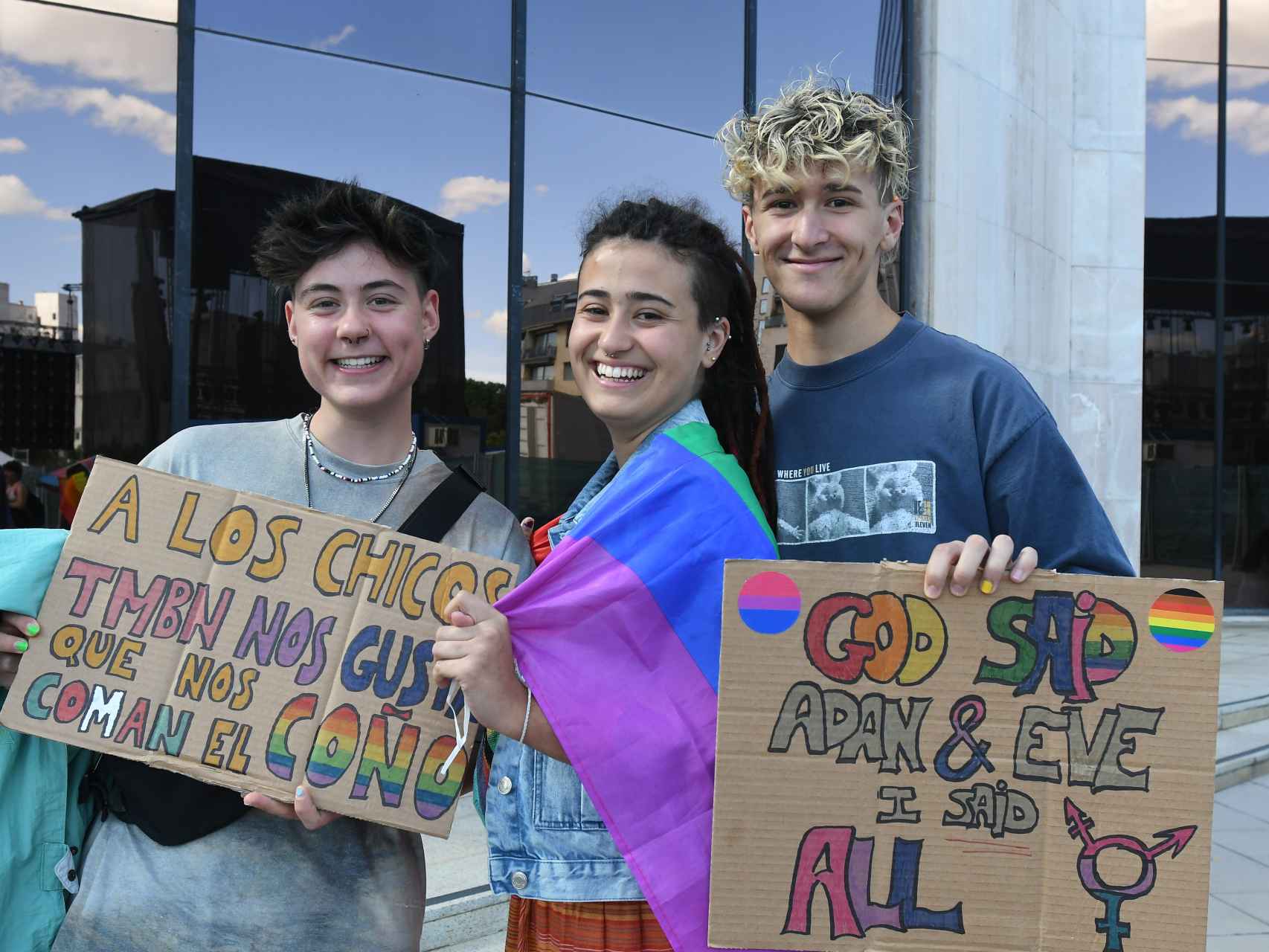 Celebración del Día del Orgullo LGTBI en León, este domingo.