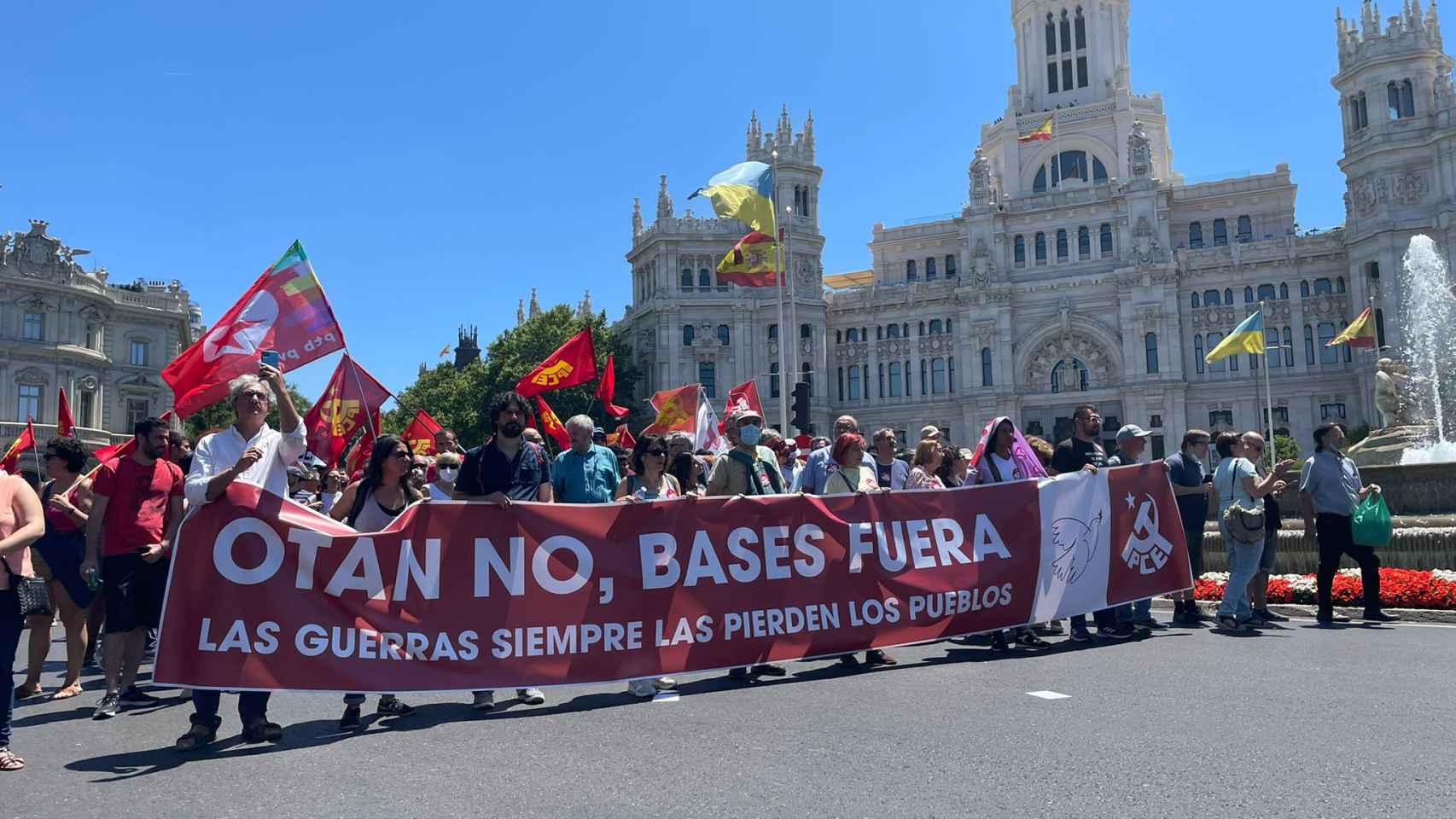 Manifestación contra la OTAN en Madrid.