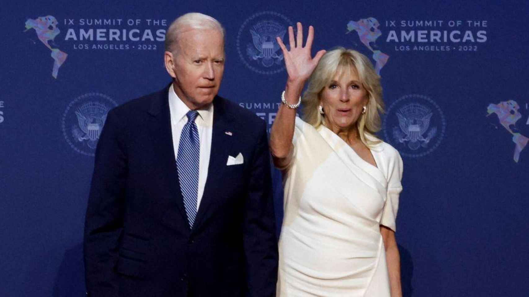 Joe Biden y Jill Biden durante la Cumbre de las Américas.