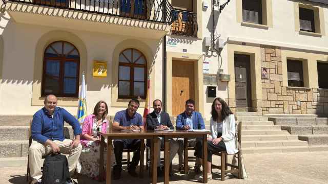Imagen de la firma del segundo convenio ligado a Proyecto Territorios en Soria