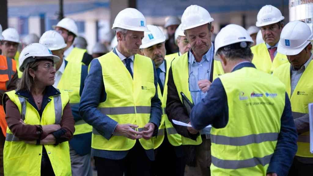 Alfonso Rueda y Ethel Vázquez visitan las obras del Gran Montecelo.