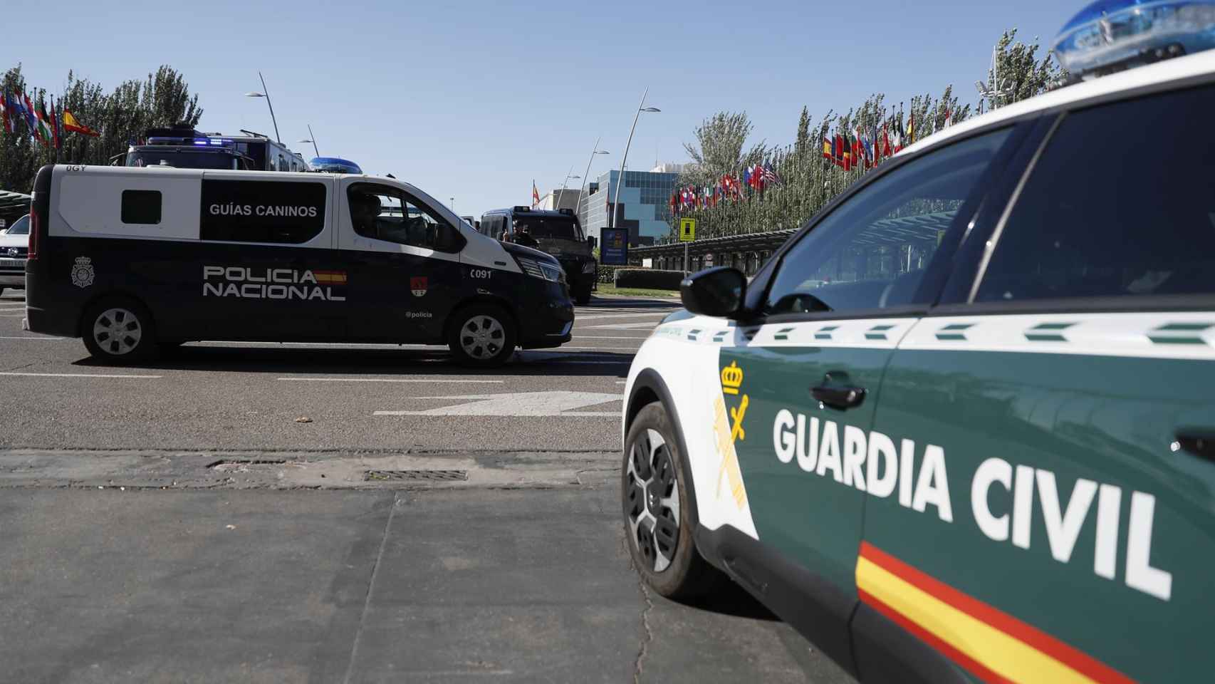 6.000 agentes de la Policía Nacional y 2.400 de la Guardia Civil blindan Madrid.