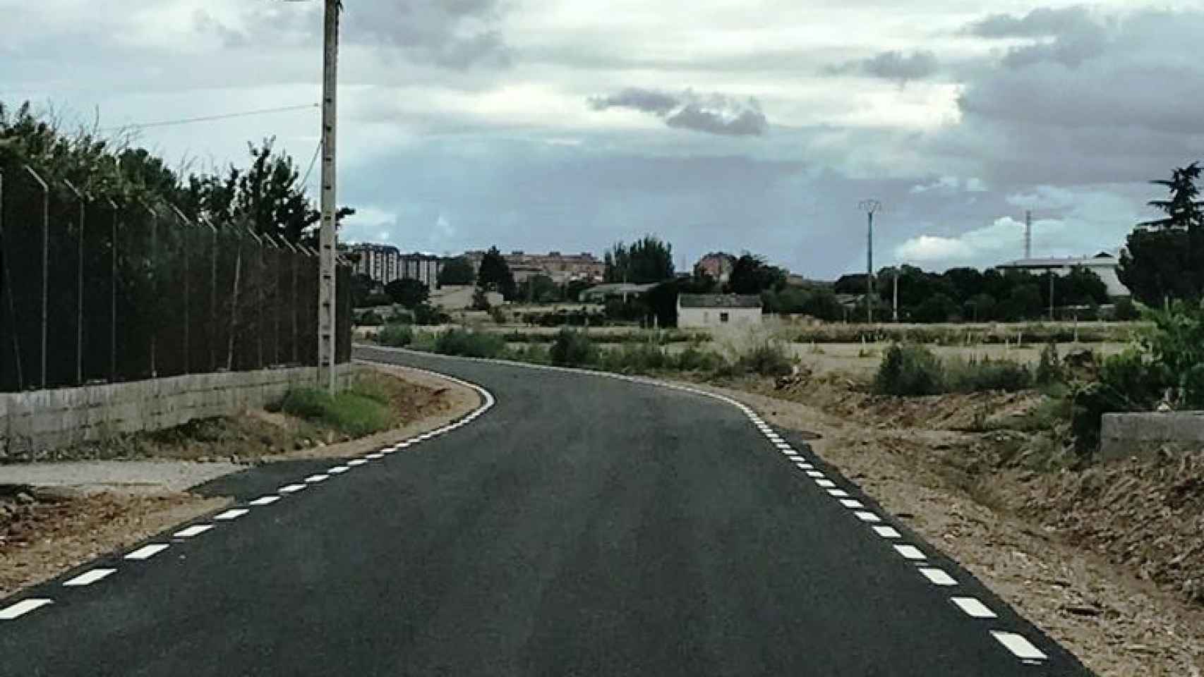 Nuevo asfaltado del camino de las Llamas