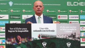 El presidente del Elche, Joaquín Buitrago, presenta esta campaña.