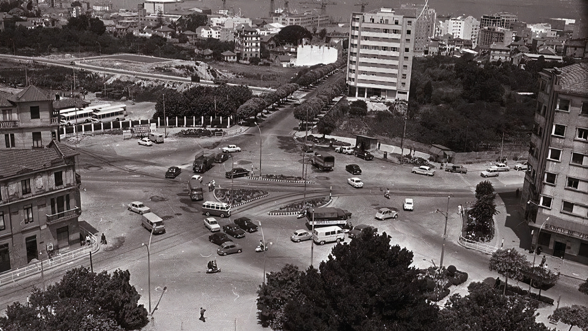 Plaza de América en los años 70. Foto: Vigopedia