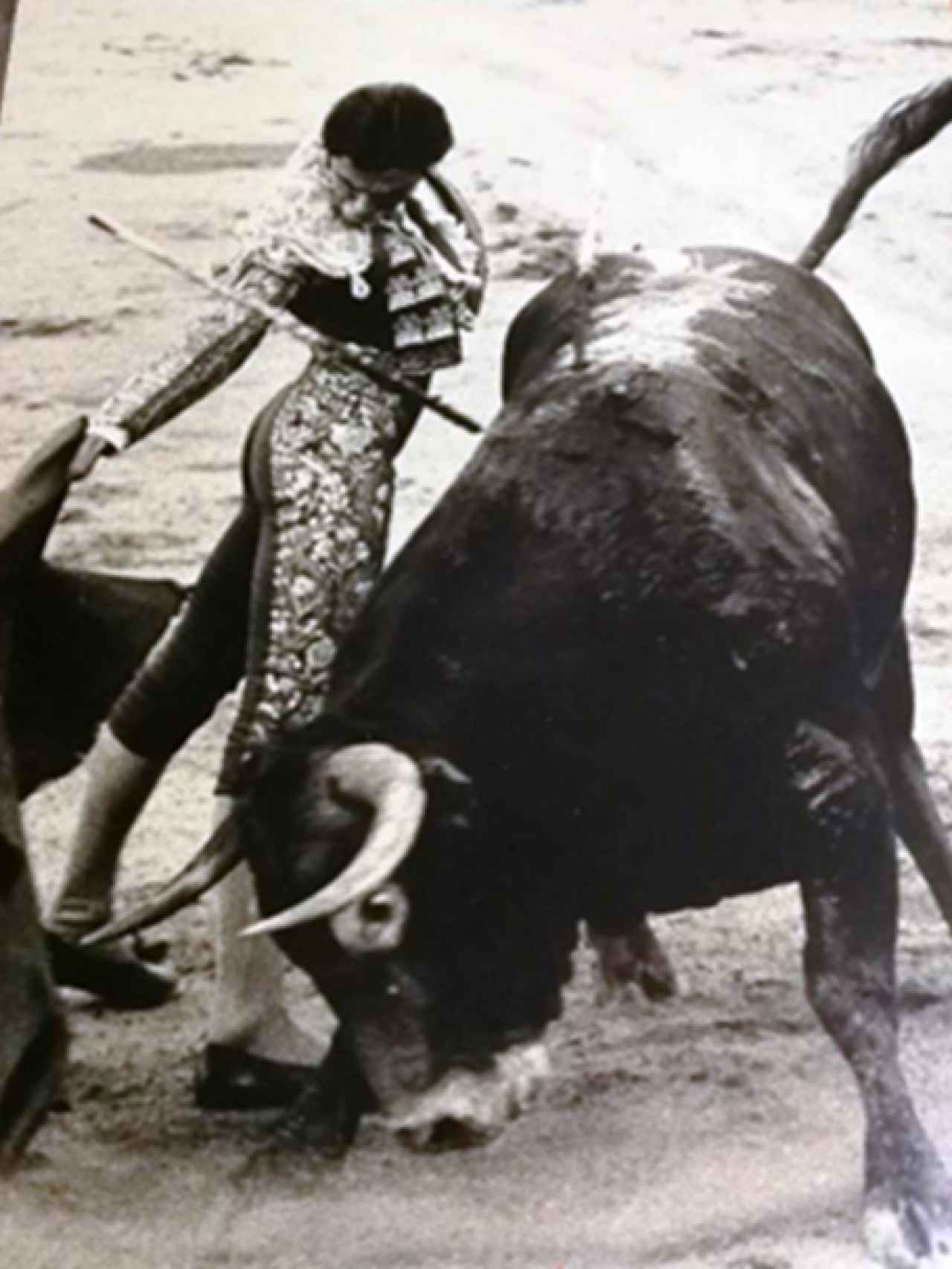 Con el fiero toro de Ordóñez en Las Ventas. Su faena fue catalogada como de lidia poderosa y dominadora