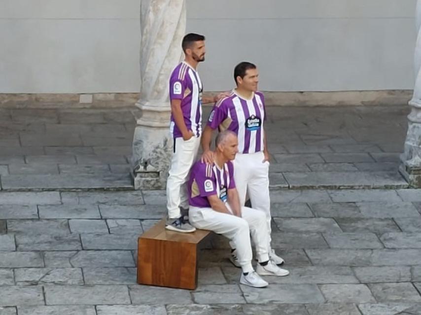 El Real Valladolid estaba grabando un spot para presentar las nuevas camisetas.