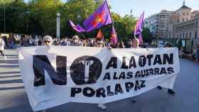 Un momento de la manifestación contra la OTAN en Valladolid