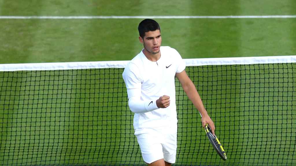 Carlos Alcaraz, en Wimbledon 2022