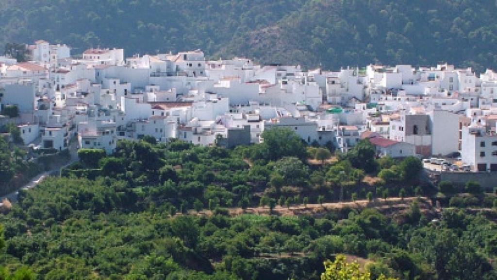 Vista de Istán, pequeño pueblo en la Sierra de las Nieves.