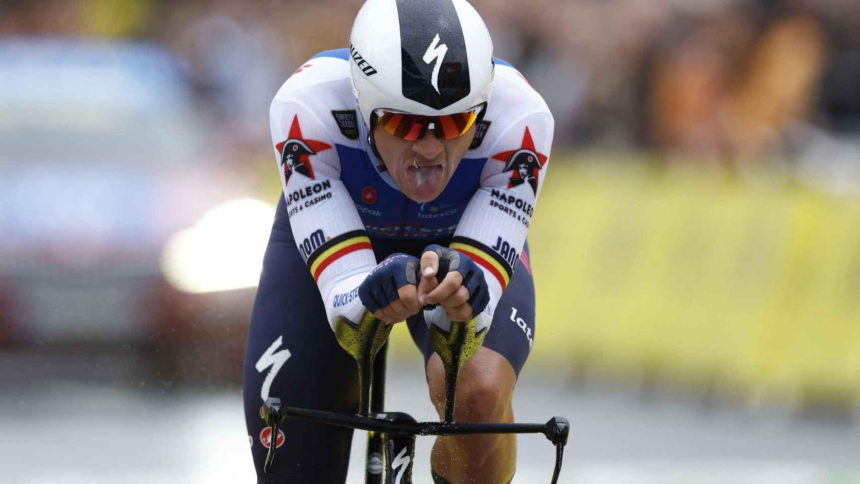 Yves Lampaert en la contrarreloj inicial del Tour de Francia 2022
