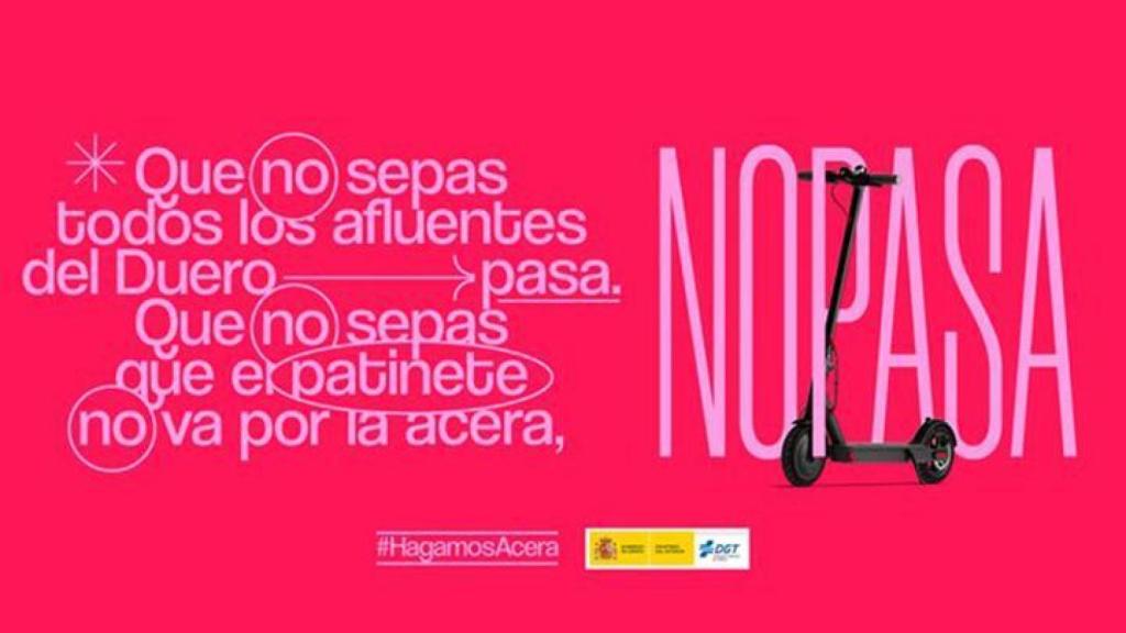 Campaña de la DGT sobre el uso del patinete en 2021.