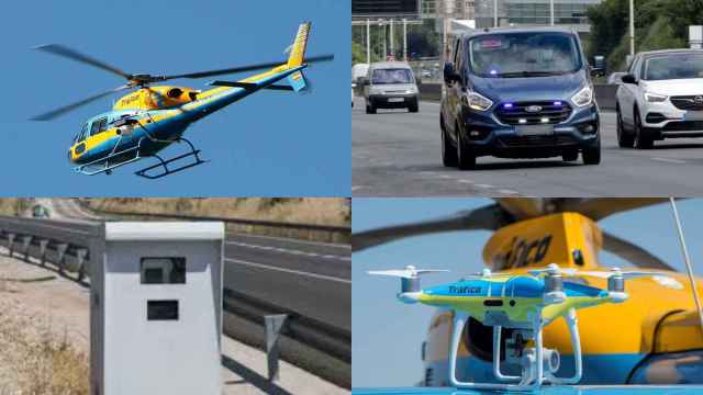 Helicópteros, furgonetas camufladas, radares fijos y móviles, drones y hasta motos camufladas.