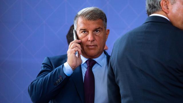 El presidente del FC Barcelona, Joan Laporta,  en un acto del club.