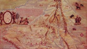 Detalle de uno de los mapas de Nuevo México realizados por Bernardo de Miera. / INAH