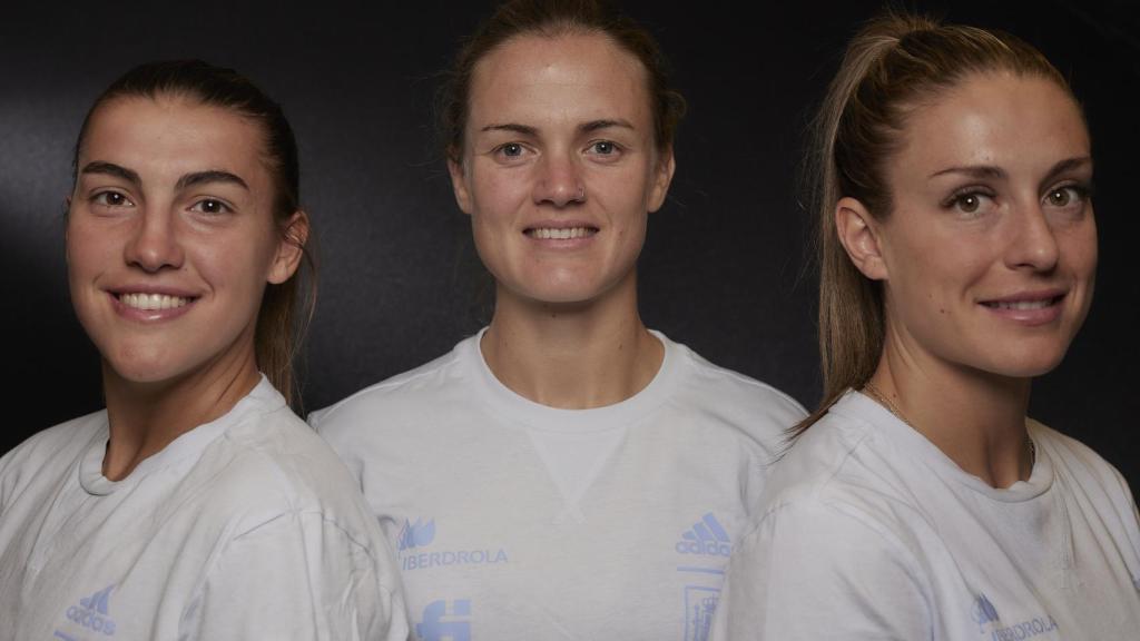 Patri Guijarro, Irene Paredes y Alexia Putellas, capitanes de la selección española de fútbol femenino