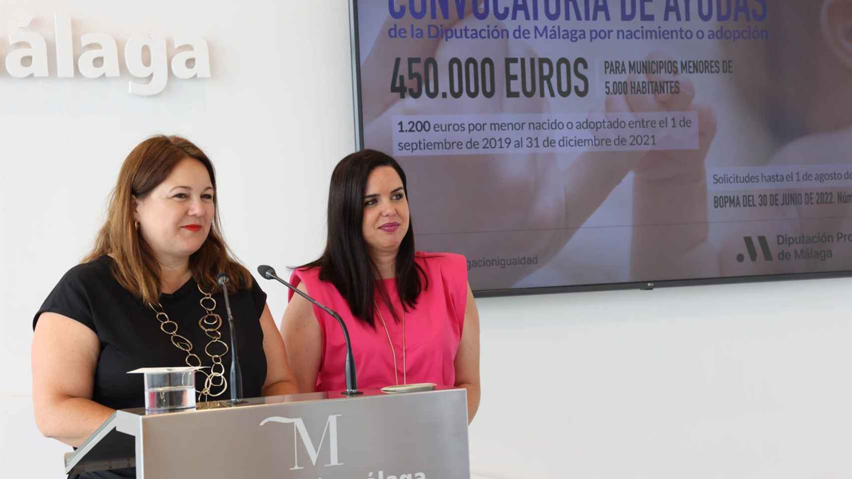 La vicepresidenta segunda de la institución, Natacha Rivas, y la diputada provincial Lourdes Piña.