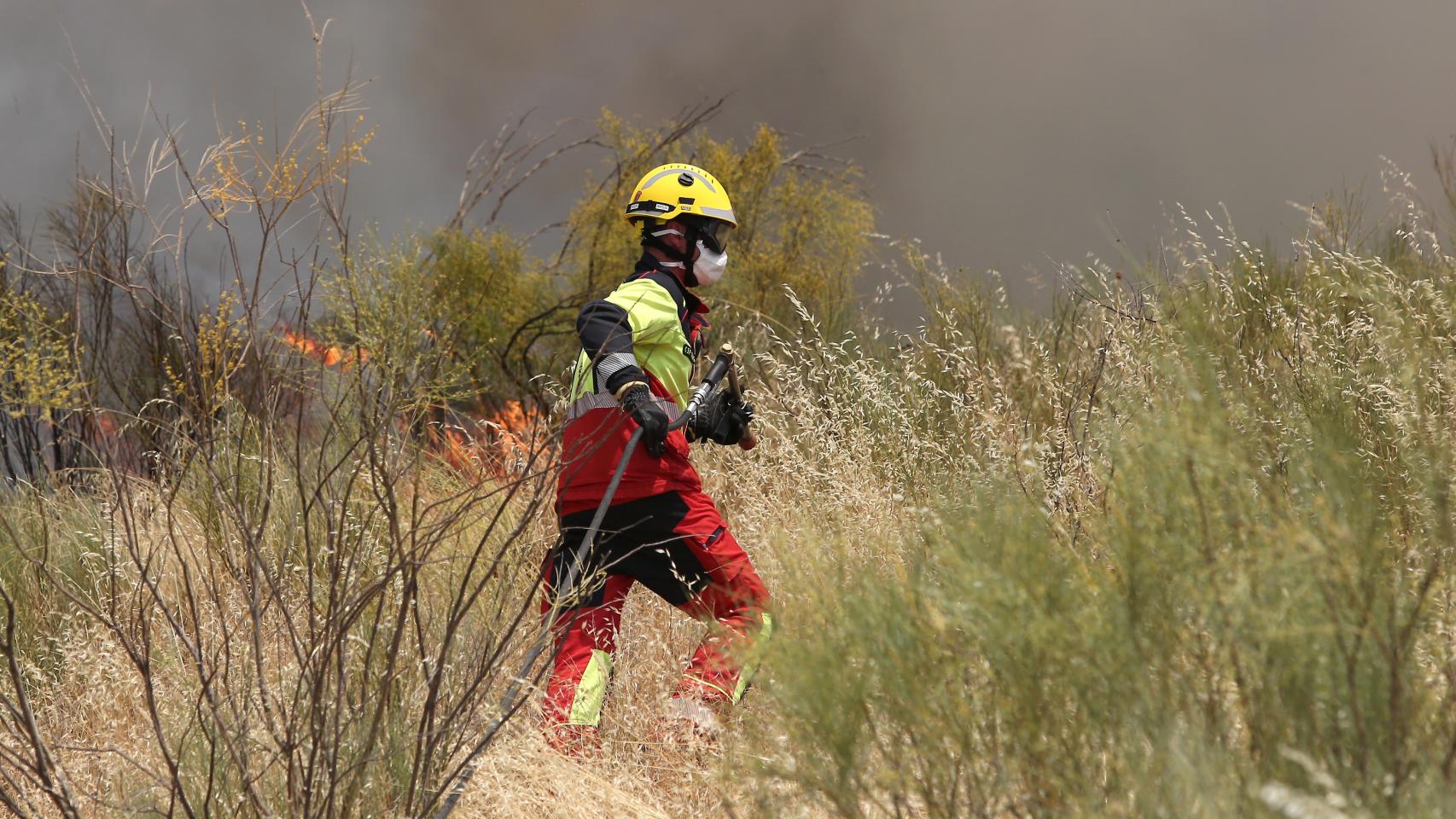 Incendio forestal en Toledo. / Foto: Óscar Huertas.