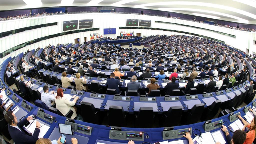 El hemiciclo de la Eurocámara en Estrasburgo, durante una votación