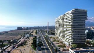 Infografía de las torres diseñadas por Carlos Lamela en el litoral oeste de Málaga.