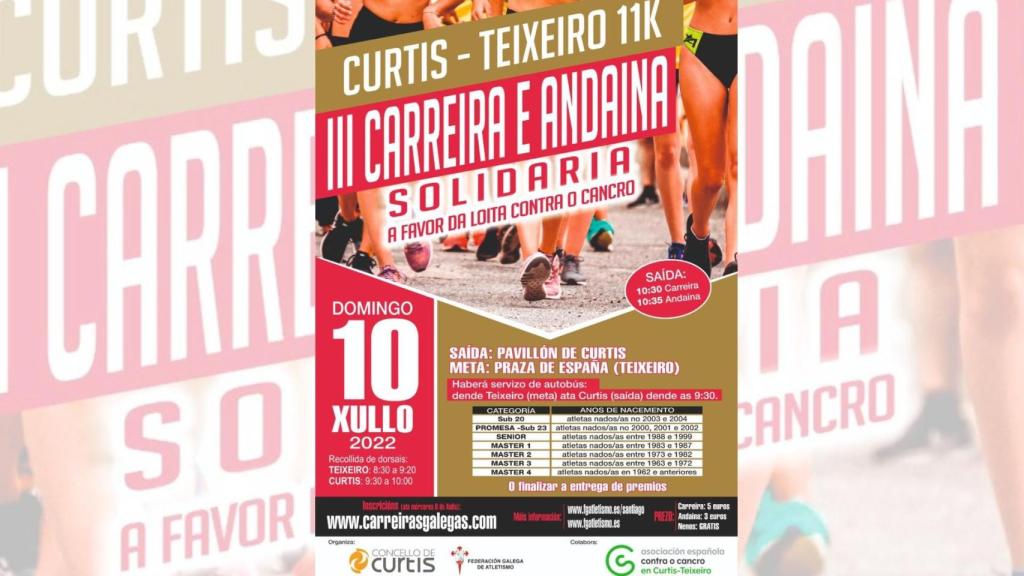 Curtis (A Coruña) acoge este sábado la III Carreira e Andaina Solidaria contra el cáncer