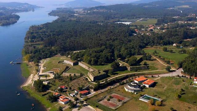 Vista aérea de la Fortaleza de Goián, Tomiño. Foto: Turismo Rías Baixas