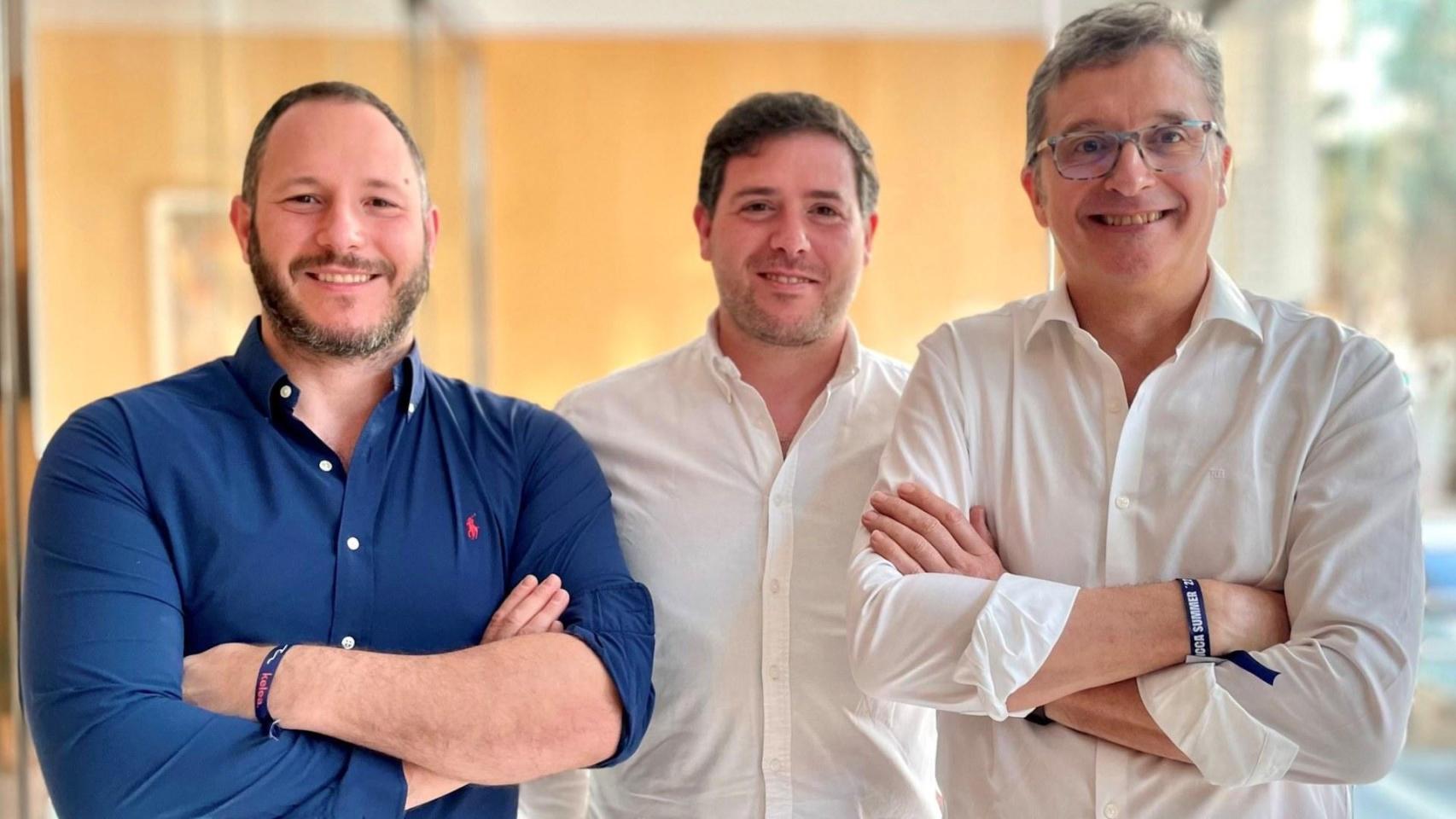 Los socios de la empresa Kelea: Santi Vidal, José Antonio Ortega y Óscar Naveiras