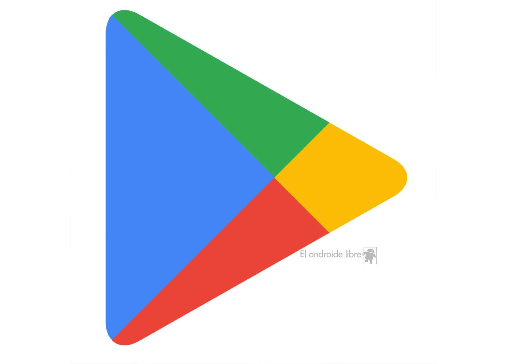 Recreación del logo de Google Play con los nuevos colores
