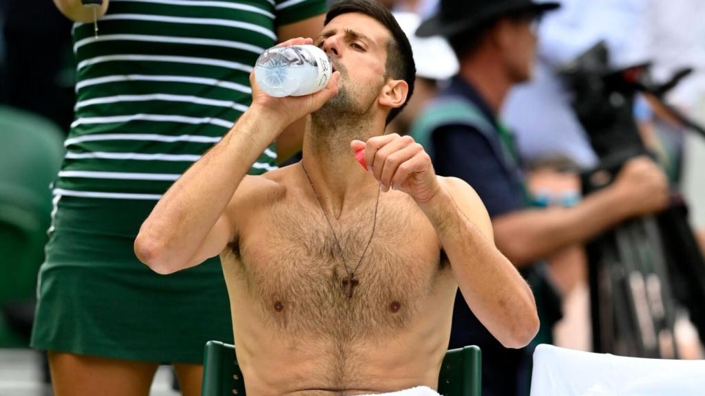 Novak Djokovic en Wimbledon.