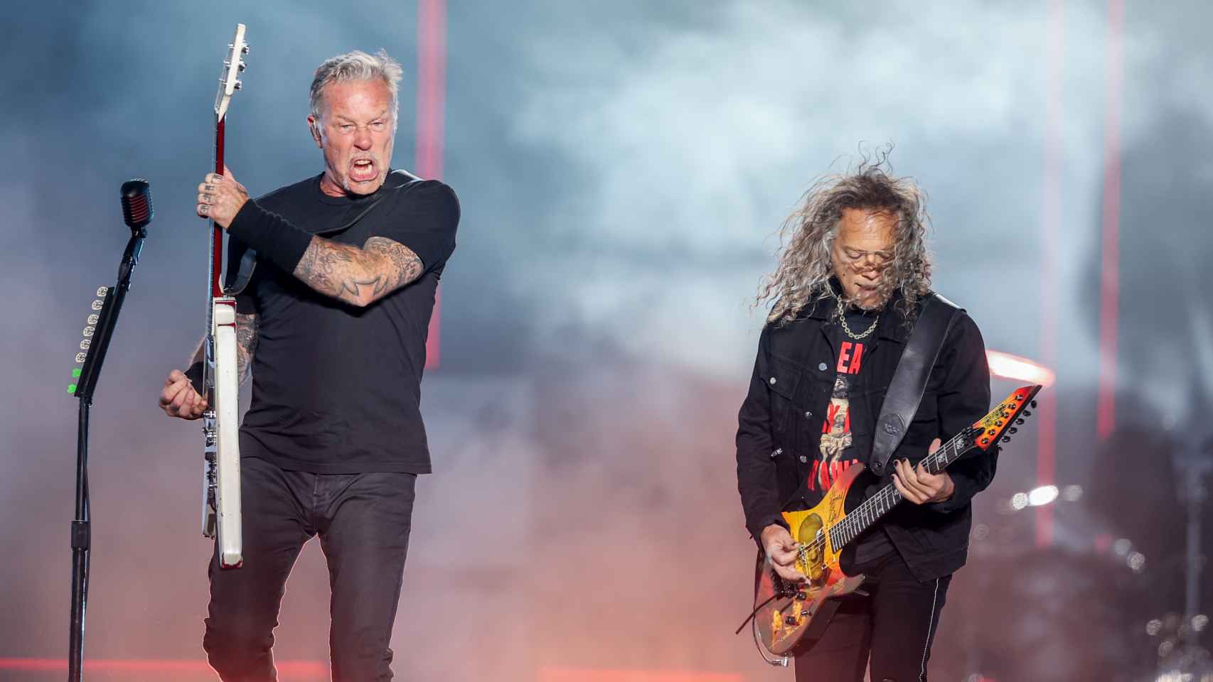 James Hetfield y Kirk Hammett durante la actuación de Metallica en el Mad Cool. Foto: Ricardo Rubio/Europa Press