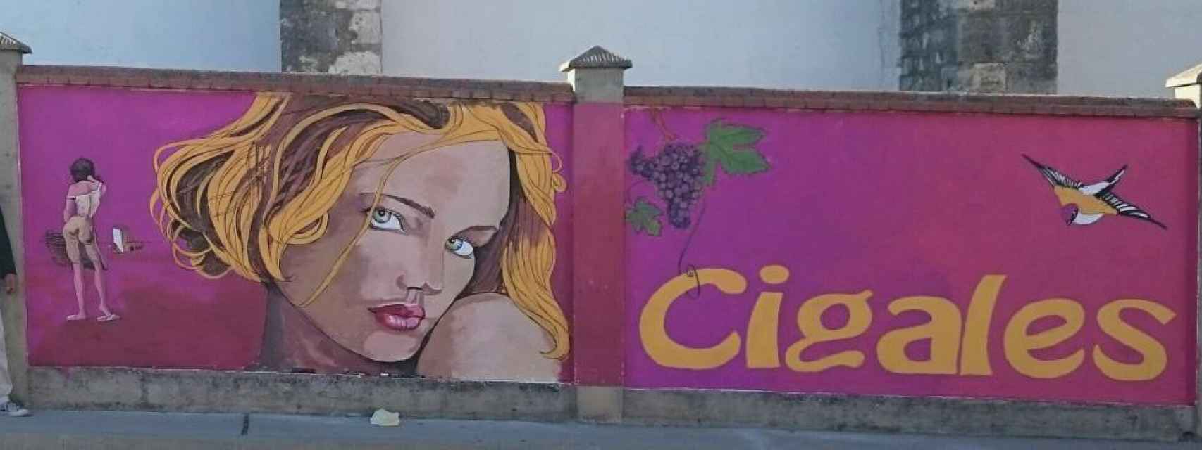 Mural en Cigales elaborado por Juan en el 2018