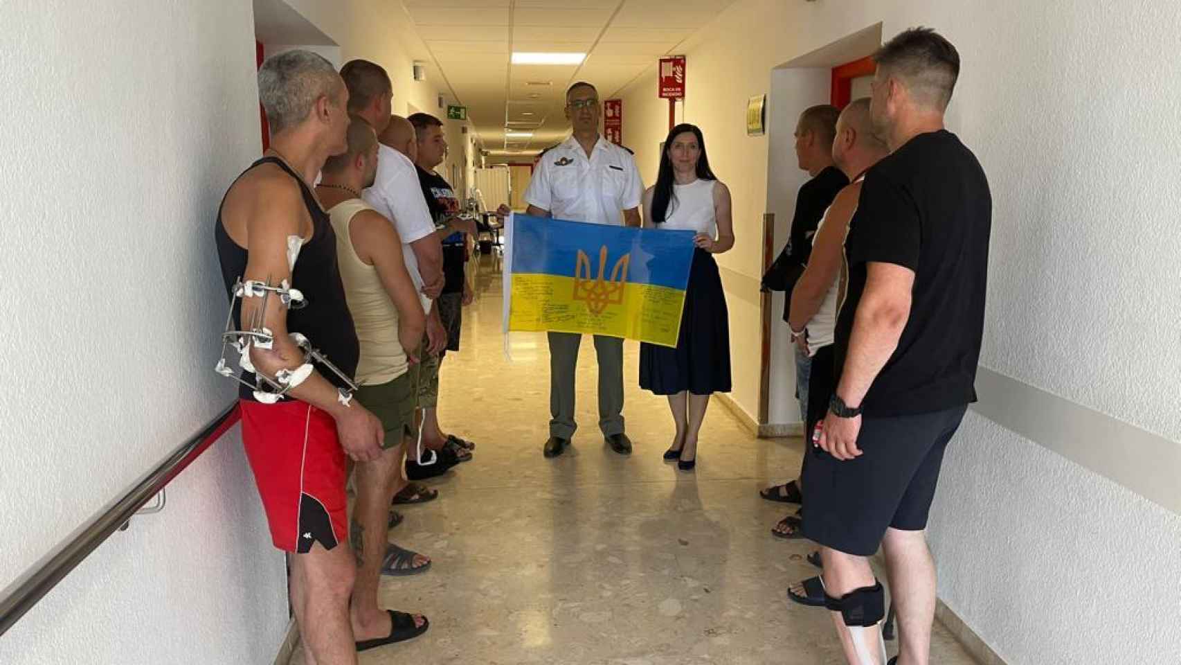 Heridos ucranianos en el Hospital Militar de Zaragoza.