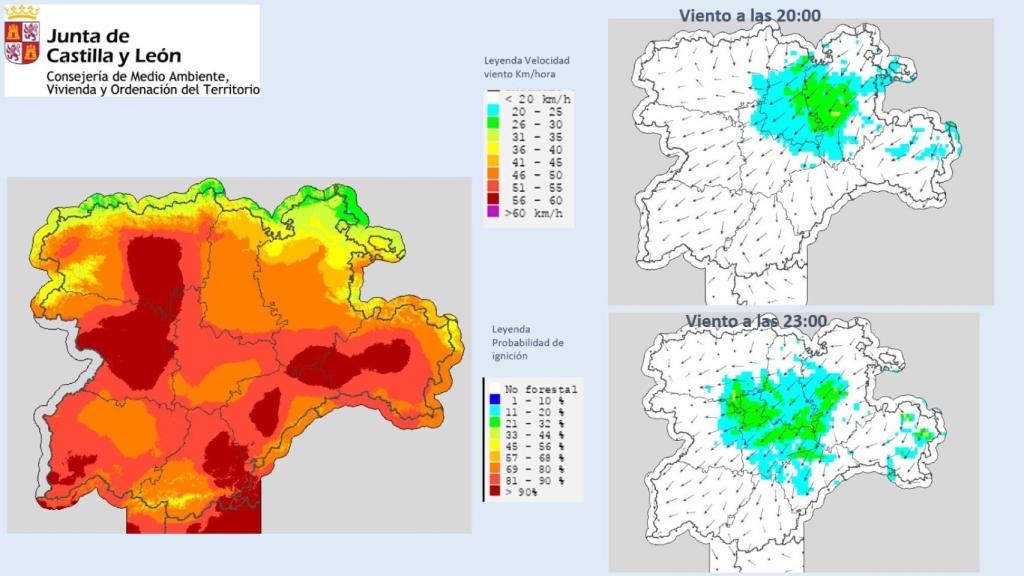 Mapa de avisos en vigor por altas temperaturas