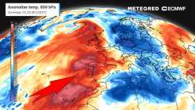 Las masas de aire africano que agravarán la segunda ola de calor del verano de 2022. Meteored.