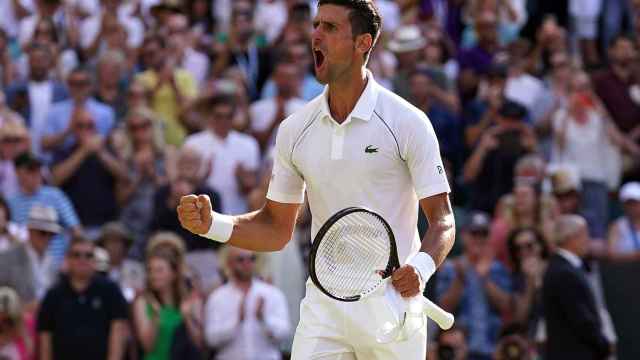 Novak Djokovic celebra su pase a la final de Wimbledon tras vencer a Cameron Norrie