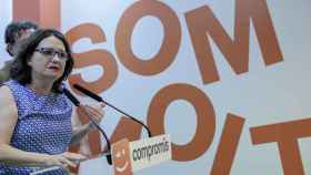 Mónica Oltra presenta su dimisión en una rueda de prensa celebrada el pasado 21 de junio.