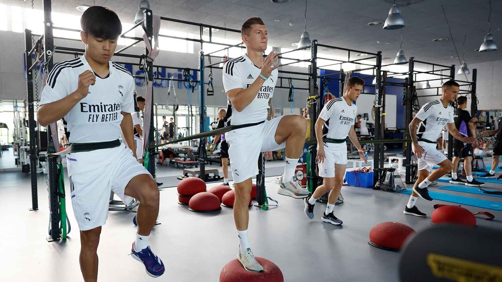 Take Kubo durante un entrenamiento de pretemporada del Real Madrid