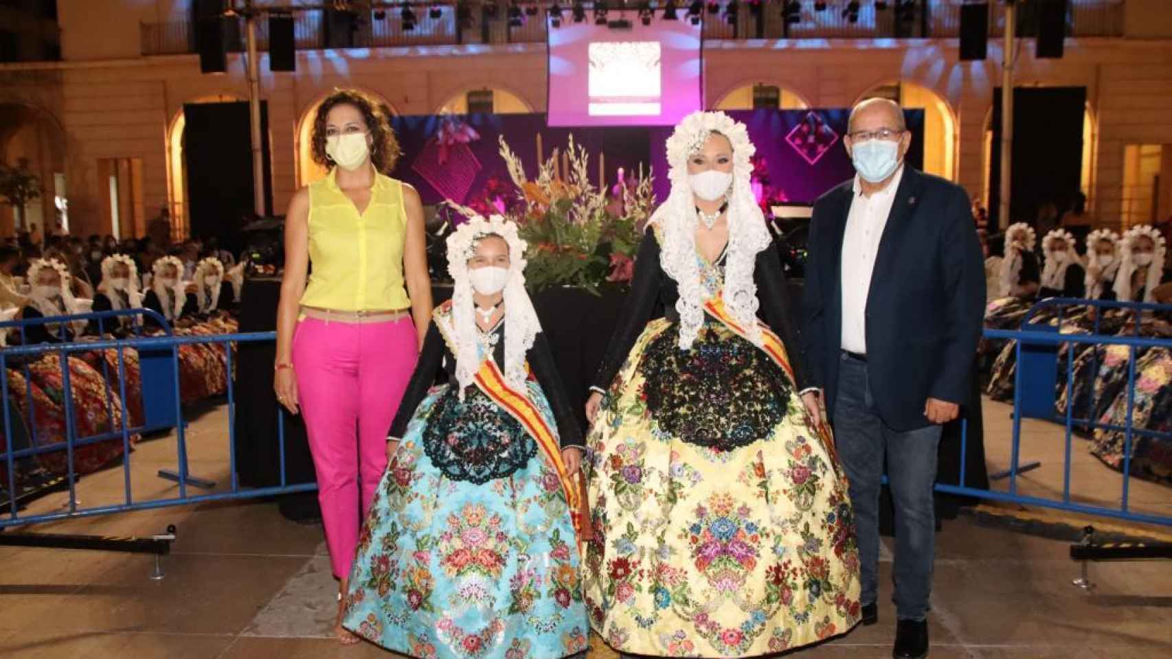 Martín Zarco y José Ramón González, en el desfile de indumentaria tradicional de septiembre de 2021.
