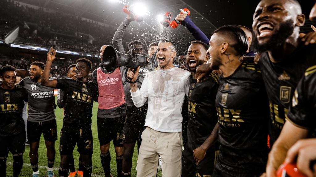 Gareth Bale, durante su recibimiento en Los Angeles FC