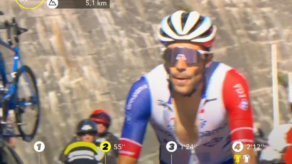 Thibaut Pinot en busca de la victoria.