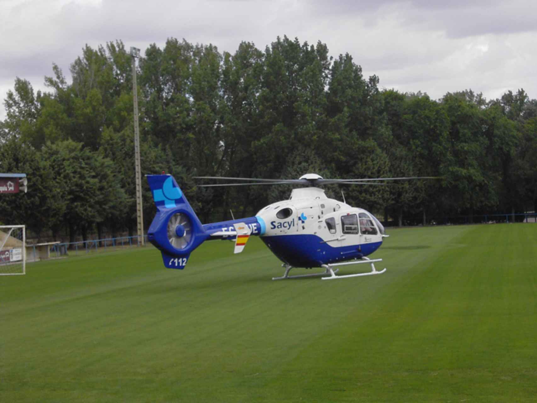 Imagen del helicóptero medicalizado de Sacyl.