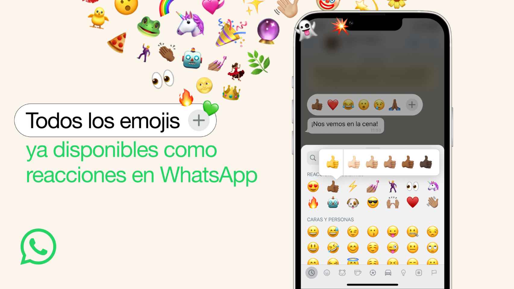 WhatsApp ya deja reaccionar a los mensajes con cualquier emoji.