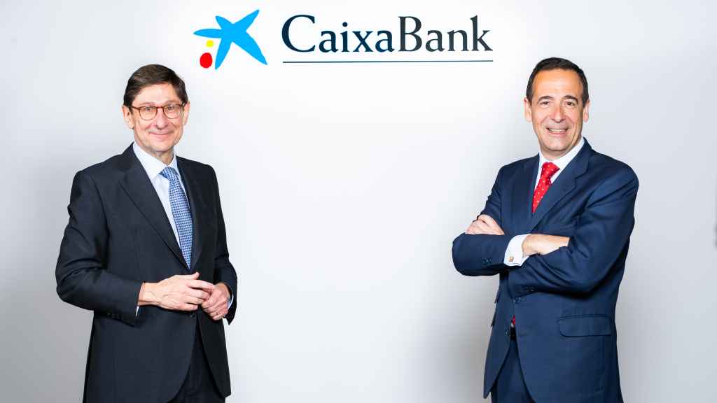 El presidente y el consejero delegado de CaixaBank, José Ignacio Goirigolzarri y Gonzalo Gortázar