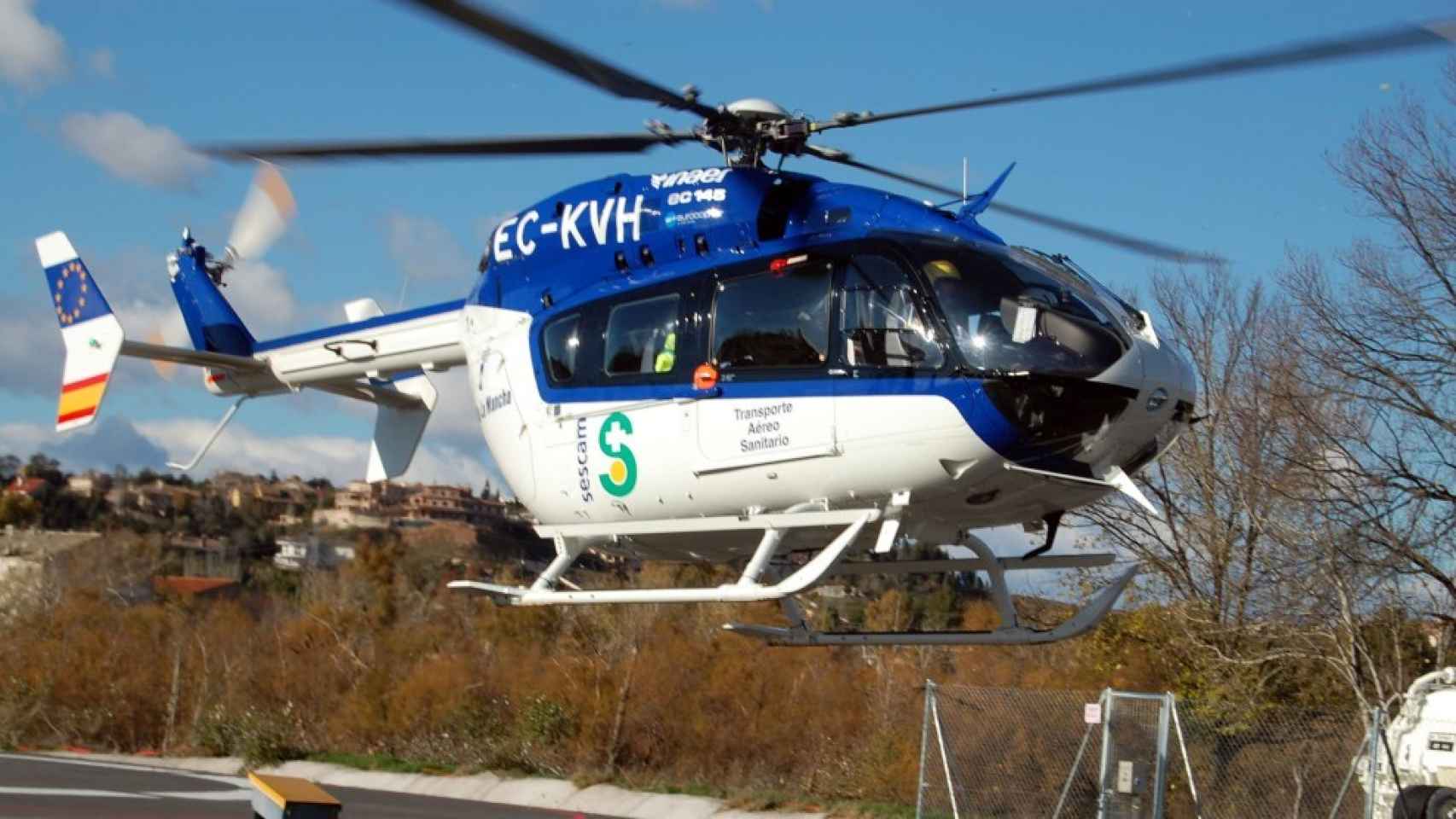 Imagen de archivo de un helicóptero sanitario del Sescam.