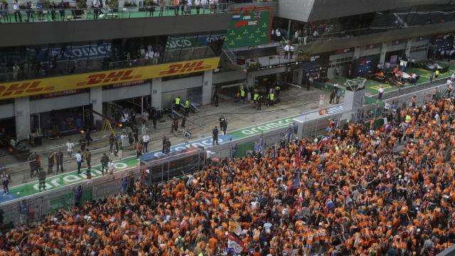 Aficionados de Max Verstappen durante el GP de Austria