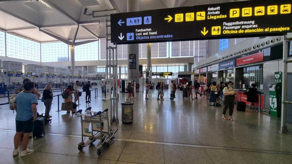 Una imagen del aeropuerto de Málaga durante la huelga.