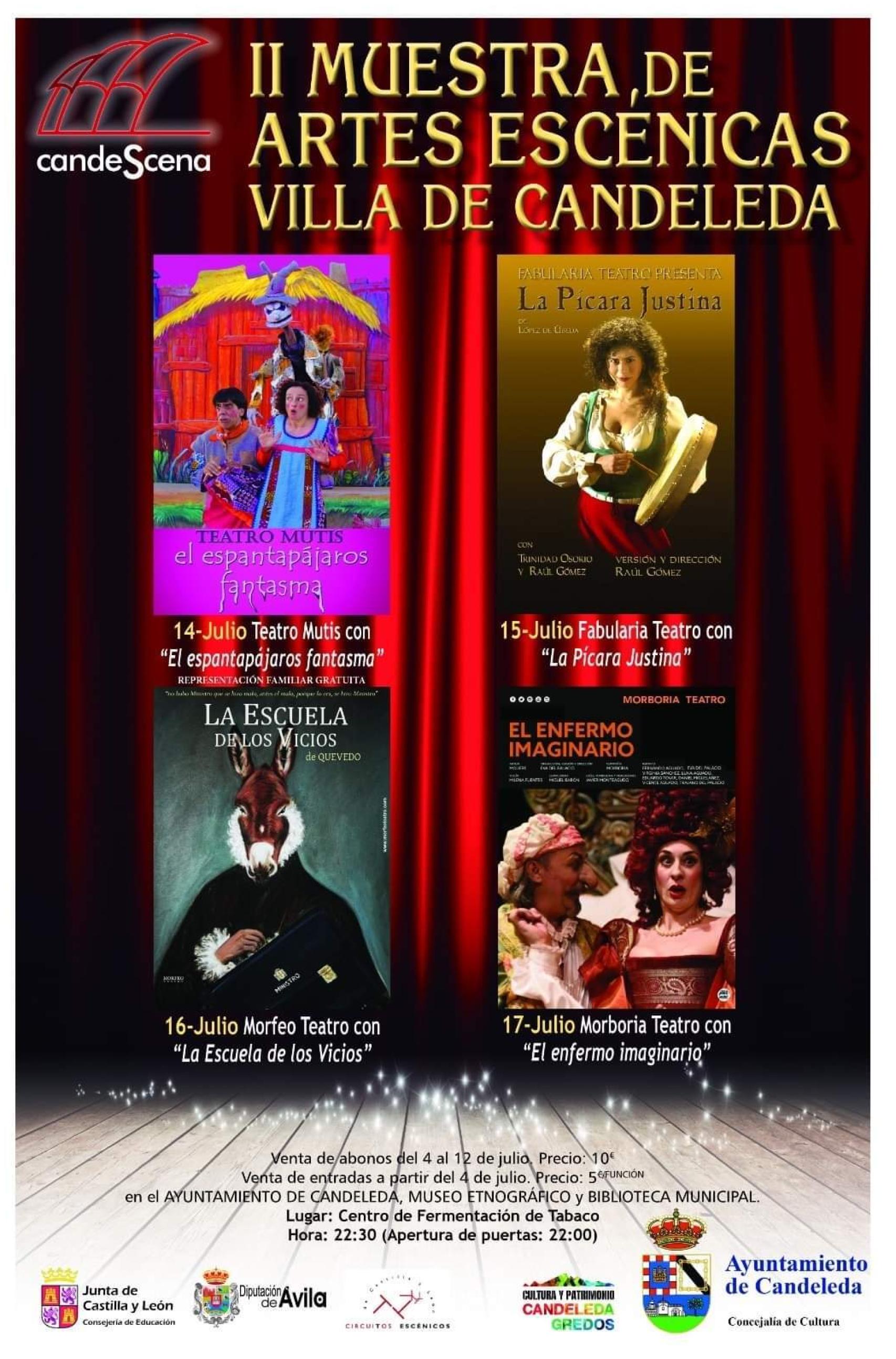 Cartel de las obras de teatro de Candeleda