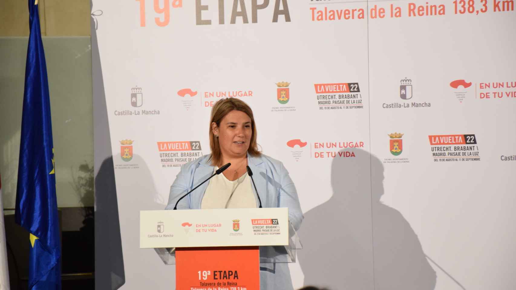 Tita García, alcaldesa de Talavera, durante la presentación