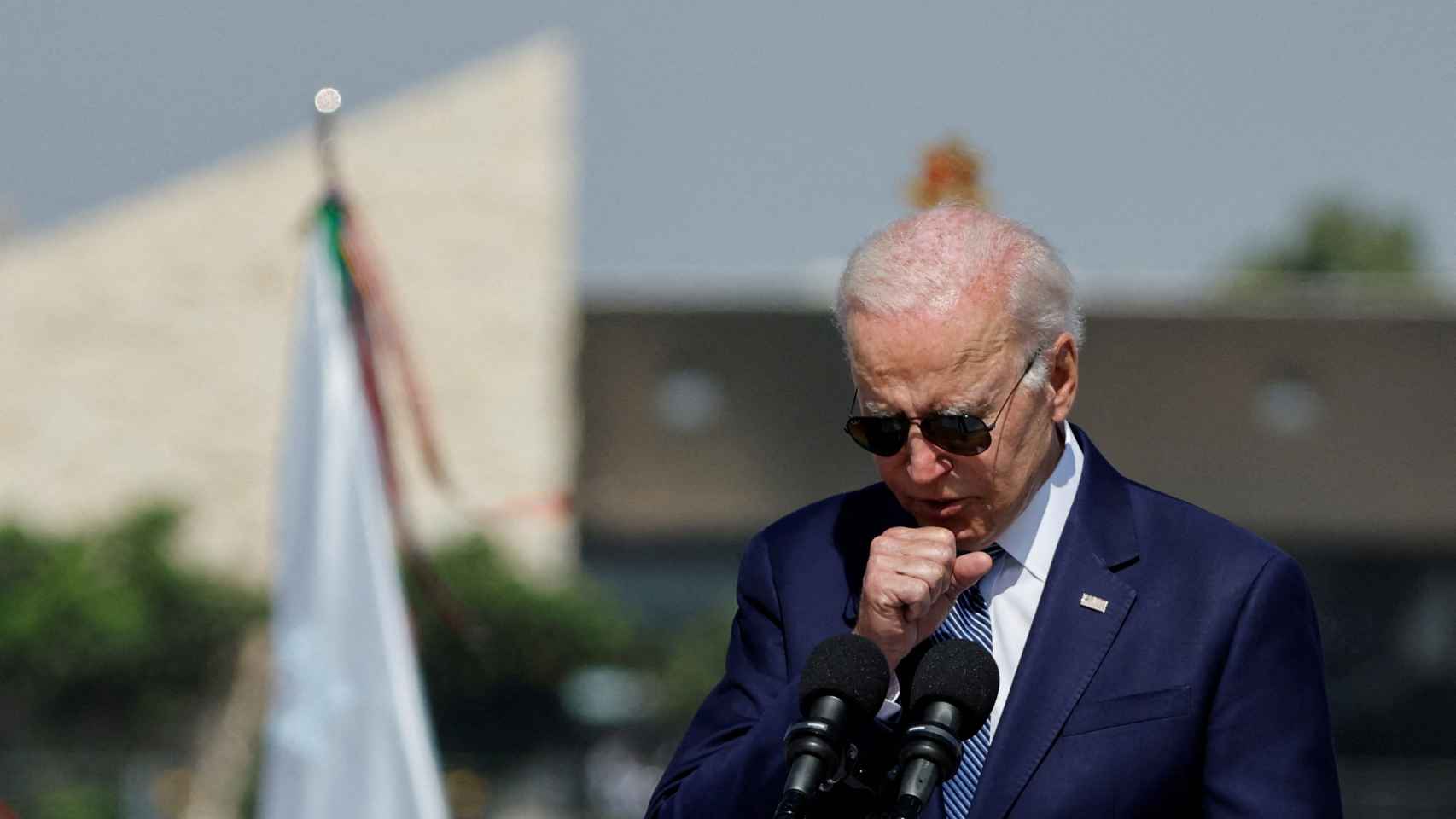 Joe Biden durante el primer día de su visita a Israel.